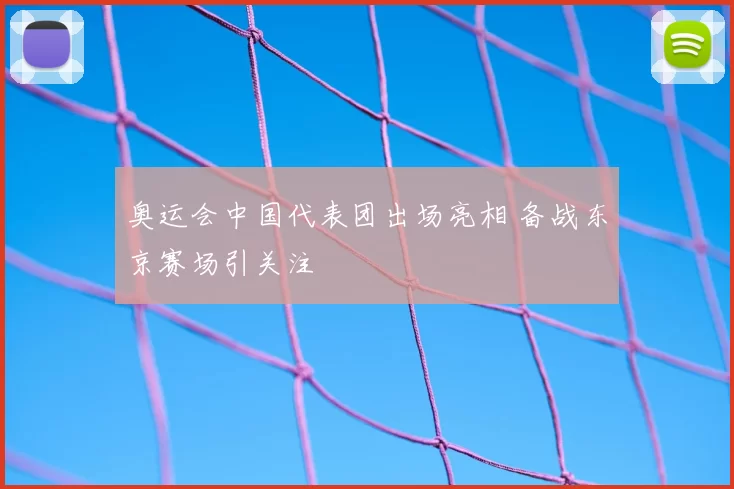 奥运会中国代表团出场亮相 备战东京赛场引关注